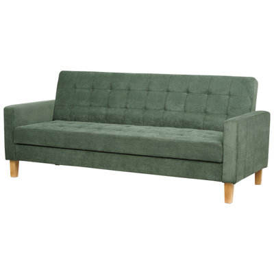 Modern Fabric Sofa Bed Green VEHKOO