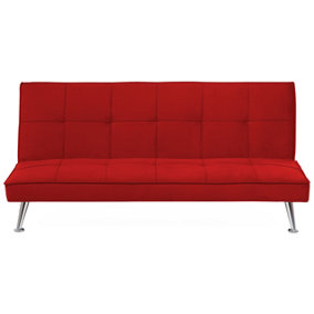 Modern Fabric Sofa Bed Red HASLE