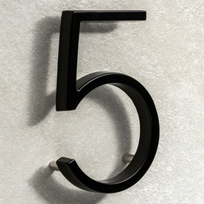 8 inch Large Stainless Steel House Numbers, Black Modern House Address Door Number for Outside