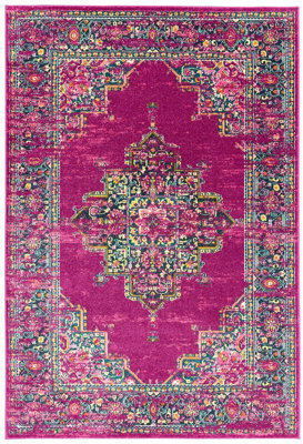 Modern Floral Rug, Bordered Bedroom, & LivingRoom Rug, Geometric ...