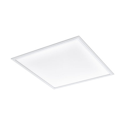 Modern Flush Ceiling Light with White Shade and LED Bulb - 30W Included