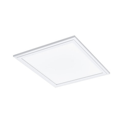 Modern Flush Ceiling Panel Light - 16W Square LED Fixture in White