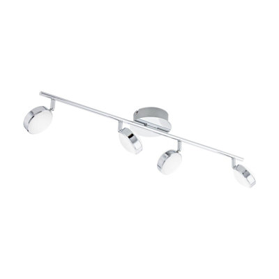 Modern Flush Mount Ceiling Light with Chrome Finish and LED Bulbs