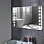 Modern Fog-Free LED Horizontal Bathroom Mirror Surface Mount