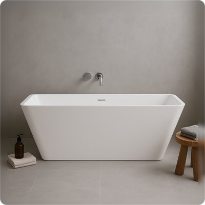 Modern Freestanding Bath Rectangular Design With Waste 1500 x 750 x 550