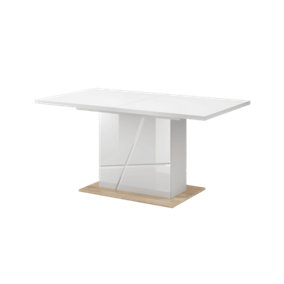 Modern Futura Extendable Dining Table in White Gloss, Perfect for Spacious Dining Rooms (W1600 - 2000mm x H770mm x D900mm)