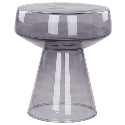 Modern Glass Side Table Grey LAGUNA