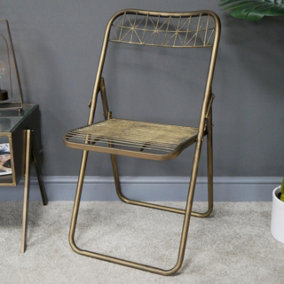 Modern Gold Wired Folding chair