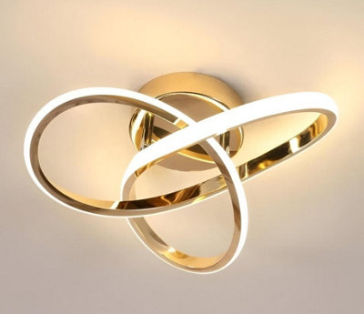 Modern Golden LED Ceiling Light Interior Lighting Cold White 30 cm