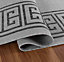 Modern Greek Key Design Outdoor-Indoor Rugs Dark Grey 50x80 cm