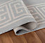 Modern Greek Key Design Outdoor-Indoor Rugs Silver 160x230 cm