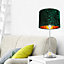 Modern Green Crushed Velvet 8" Table/Pendant Lampshade with Shiny Copper Inner