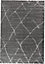 Modern Grey-540 Geometric Marrakesh Shaggy Area Rug, Hallway Carpet Runner - 160x230 cm