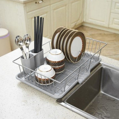 Small Worktop Dish Drainers 1pc Dish Rack, Countertop Single Layer