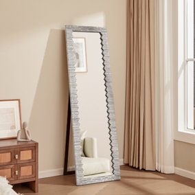 Modern Grey Freestanding Framed Full Length Mirror H 1700mm
