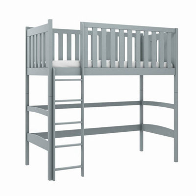 Modern Grey Laura Loft Bed - Contemporary & Safe (H1780mm W1980mm D970mm)