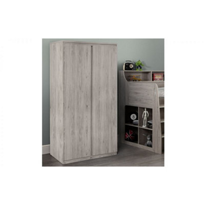 Modern Grey Oak 2 Door Wardrobe