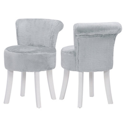 grey dressing table chair Makeup Chairs Silver Velvet Dressing Table Chair Modern Velvet Upholstered  Makeup Vanity Expandable Dressing