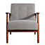 Modern Grey Upholstered Tufted Buttoned Recliner Chair Armchair Recliner Chair Sofa Chair