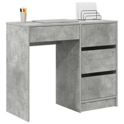 Modern Grey Writing Desk Concrete grey Concrete Standard Storage