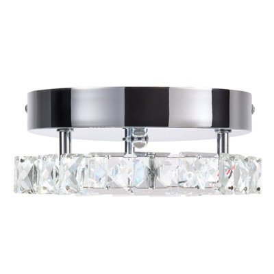 Modern Hexagonal Shape LED Crystal Ceiling Light with Stainless Steel ...