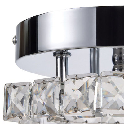 Modern Hexagonal Shape LED Crystal Ceiling Light with Stainless Steel ...