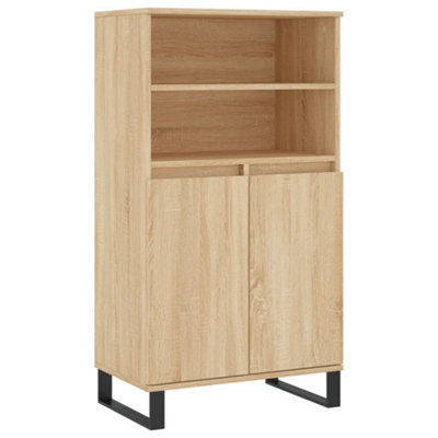 Modern Highboard Sonoma Oak 60x36x110 cm Engineered Wood