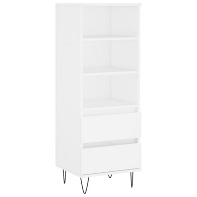 Modern Highboard White 40x36x110 cm Engineered Wood