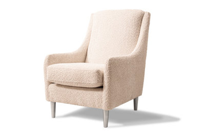 Modern Home Cassie Accent Chair - Cream & Silver