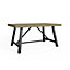 Modern Industrial Driftwood Pine 1.6M Dining Table