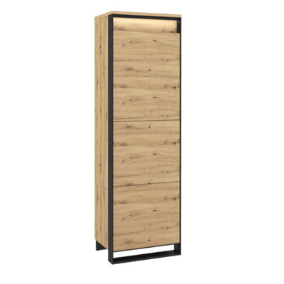 Modern Industrial Quant 02  Tall Cabinet  (H)1950mm (W)600mm (D)410mm  - with LED Lighting