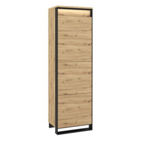Modern Industrial Quant 02  Tall Cabinet  (H)1950mm (W)600mm (D)410mm  - with LED Lighting
