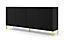 Modern Italian-Style SURF 4D Chest of Drawers in Black Matt - (H)870mm (W)2000mm (D)420mm