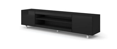 Modern Kate TV Cabinet in Black W1890mm x H450mm x D370mm