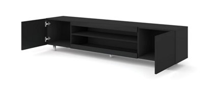 Modern Kate TV Cabinet in Black W1890mm x H450mm x D370mm