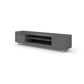 Modern Kate TV Cabinet in Graphite W1890mm x H450mm x D370mm