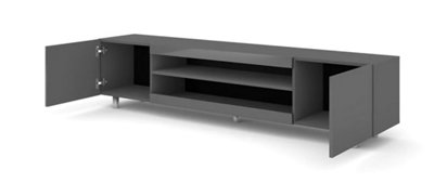 Modern Kate TV Cabinet in Graphite W1890mm x H450mm x D370mm