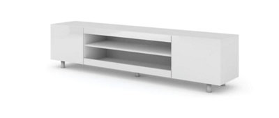 Modern Kate TV Cabinet in White W1890mm x H450mm x D370mm