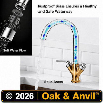 Modern Kitchen Sink Mixer Tap  Chrome Single Lever Swivel Spout Faucet