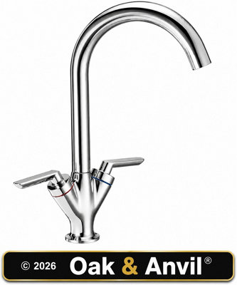 Modern Kitchen Sink Mixer Tap  Chrome Single Lever Swivel Spout Faucet