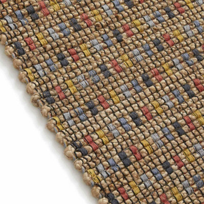 Modern Lagos Multicoloured Low Pile Jute Large Area Rug 1CM Pile Height ...