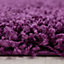 Modern Large Purple Fluffy Shaggy Area Rug, 50mm/5cm Deep Pile Rug, Living Room Carpet Runner - 120x170 cm