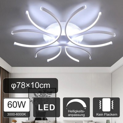 Modern LED Ceiling Light Dimmable Living Room Ceiling Light with RGB ...
