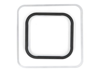 Modern LED Ceiling Lights Acrylic Square Ceiling Lamp Black 24cm (warm light)