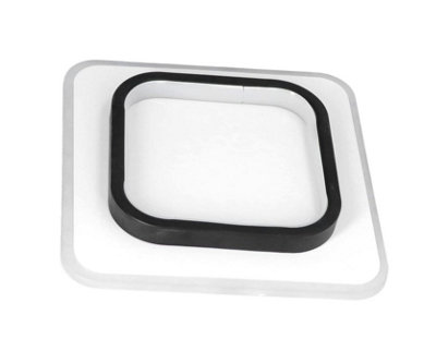 Modern LED Ceiling Lights Acrylic Square Ceiling Lamp Black 24cm (warm light)