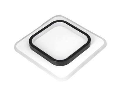 Modern LED Ceiling Lights Acrylic Square Ceiling Lamp Black 24cm (warm light)