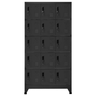 Modern Locker Cabinet Anthracite 90x40x180 cm Steel