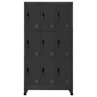 Modern Locker Cabinet Anthracite 90x45x180 cm Steel