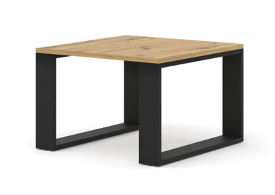 Modern Luca Square Coffee Table in Oak Artisan 600mm