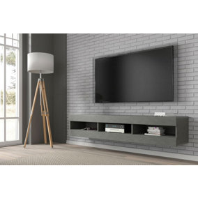 Modern Mantra TV Cabinet in Grey W1600mm x H320mm x D350mm